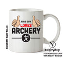 This Guy Loves Archery Personalised ADULT OFFICE MUG