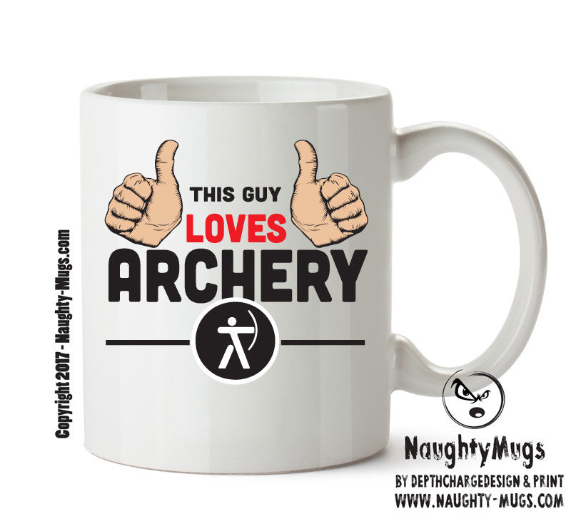 This Guy Loves Archery Personalised ADULT OFFICE MUG