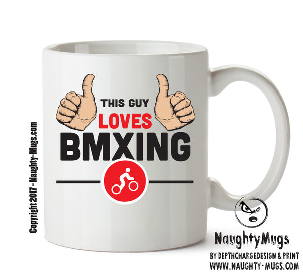 This Guy Loves Bmxing Personalised ADULT OFFICE MUG – printed mug product image 1