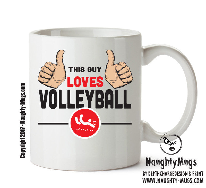 This Guy Loves Volleyball Personalised ADULT OFFICE MUG