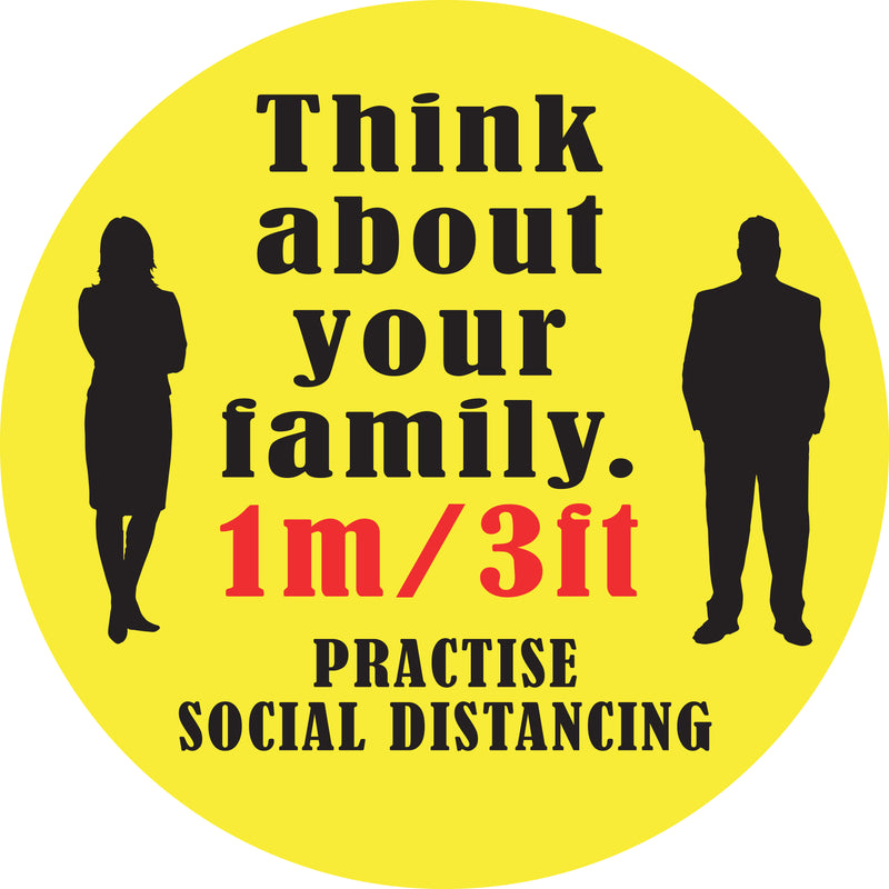 This About Your Family 1m 3ft Practice Social Distancing Social Distancing Floor Stickers