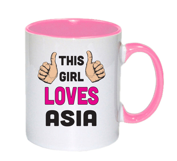 This Girl Loves Asia mug – 11oz ceramic slogan mug