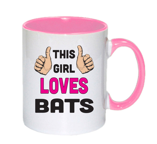 This Girl Loves Bats mug – 11oz ceramic slogan mug