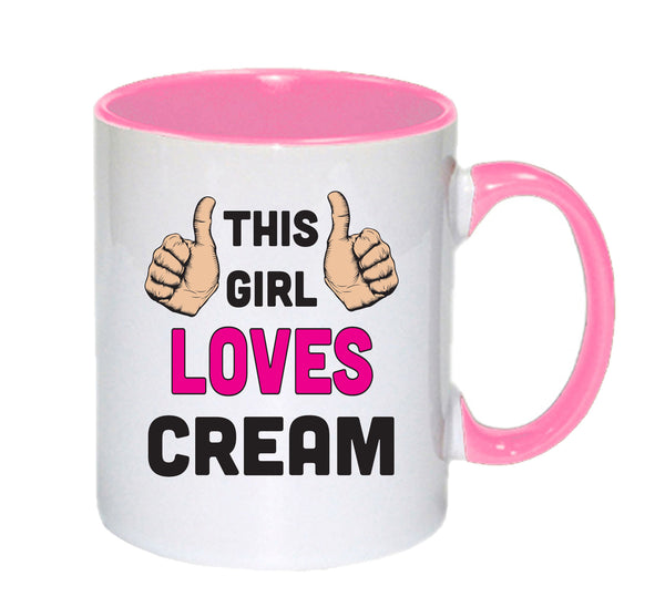 This Girl Loves Cream mug – 11oz ceramic slogan mug