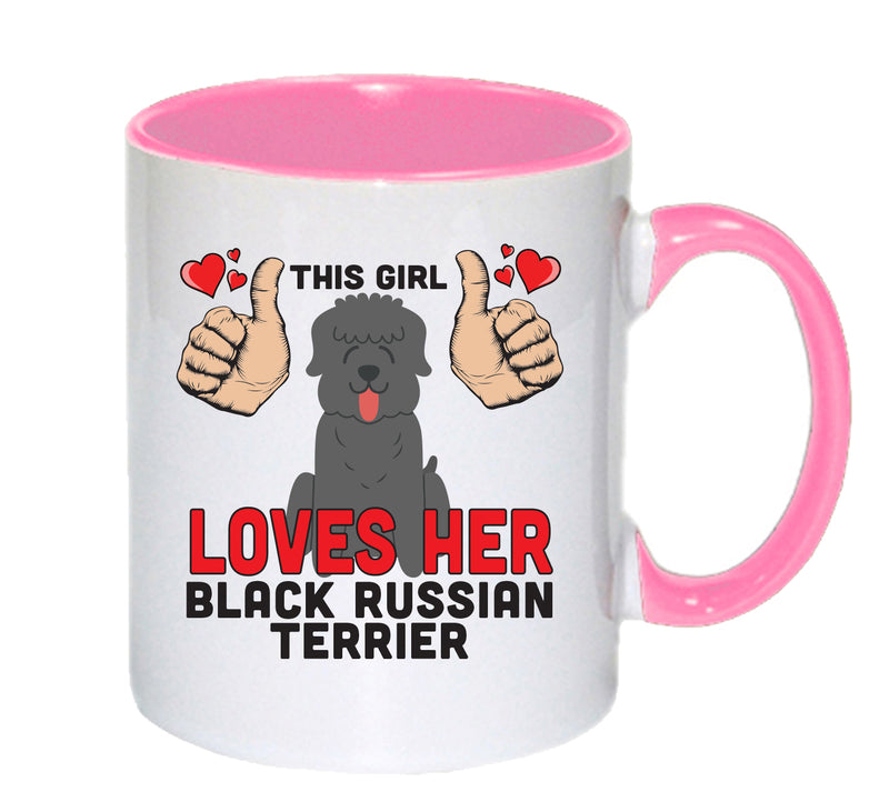 This girl loves her Black Russian Terrier Mug - Dog Lover Mug