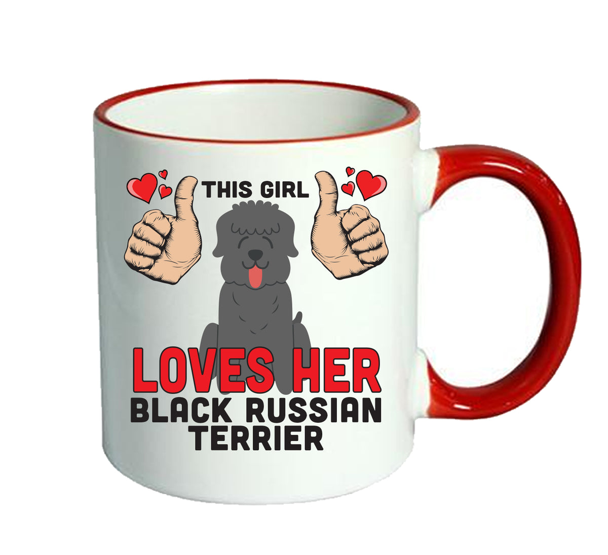 This girl loves her Black Russian Terrier Mug - Dog Lover Mug