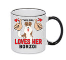 This girl loves her Borzoi Mug - Dog Lover Mug