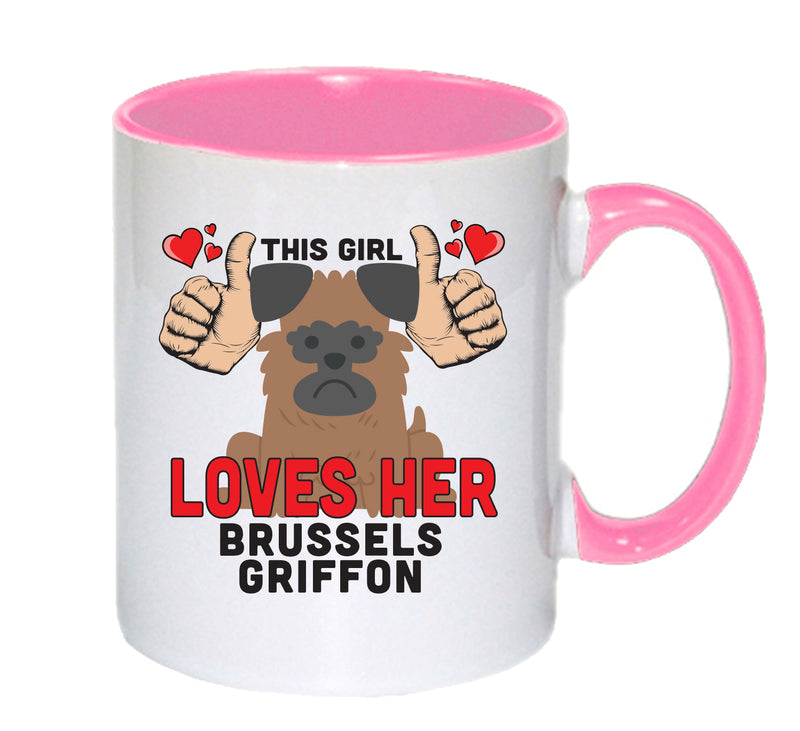 This girl loves her Brussels Griffon Mug - Dog Lover Mug