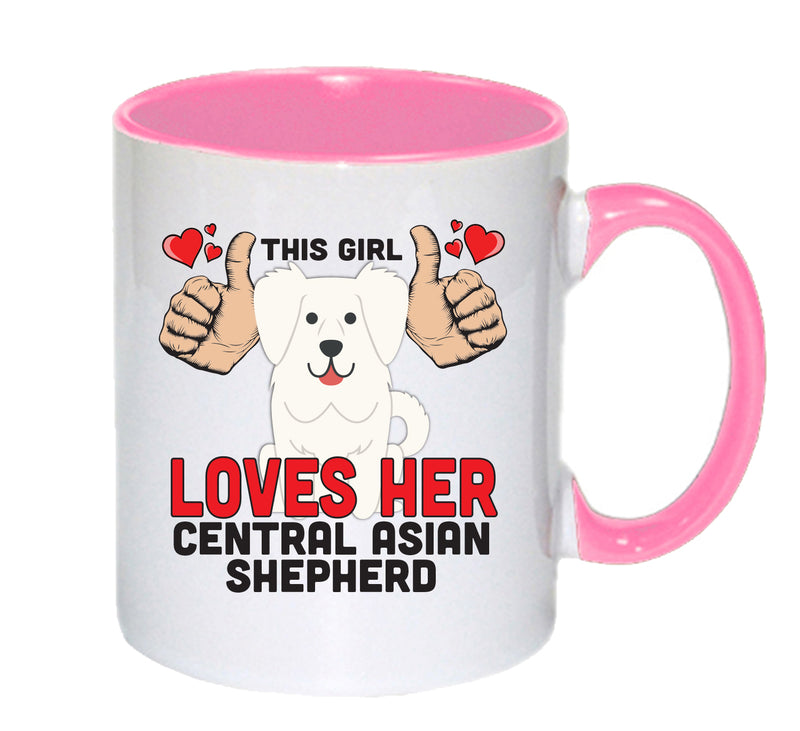 This girl loves her Central Asian Shepherd Mug - Dog Lover Mug