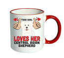 This girl loves her Central Asian Shepherd Mug - Dog Lover Mug