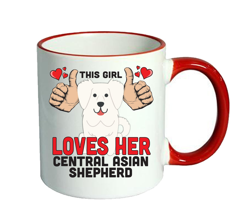 This girl loves her Central Asian Shepherd Mug - Dog Lover Mug