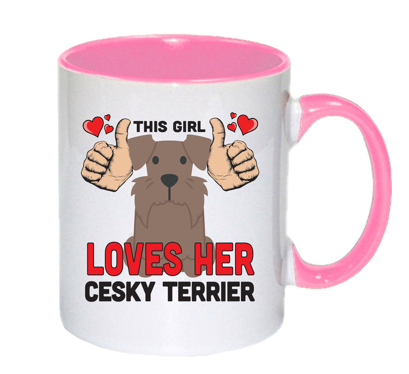 This girl loves her Cesky Terrior Mug - Dog Lover Mug
