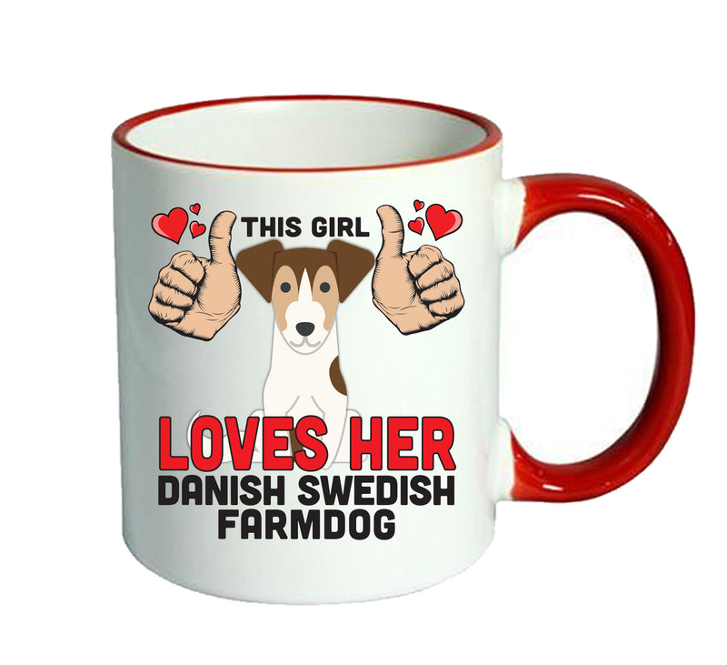 This girl loves her Danish Swedish Famdog Mug - Dog Lover Mug