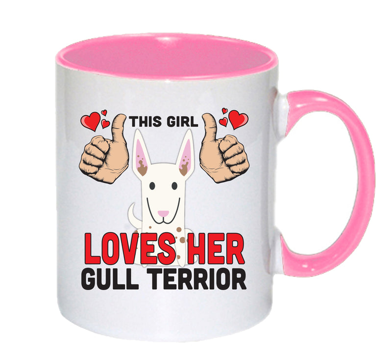 This girl loves her Gull Terrier Mug - Dog Lover Mug