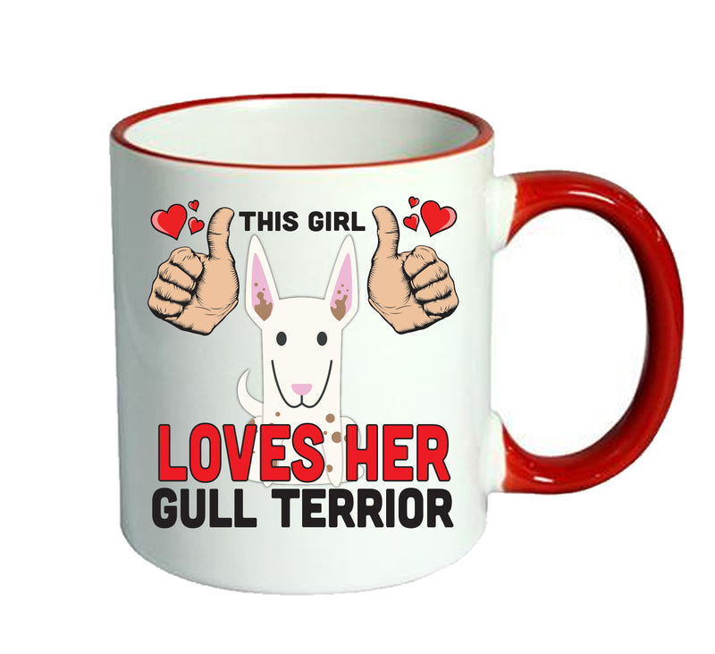 This girl loves her Gull Terrier Mug - Dog Lover Mug