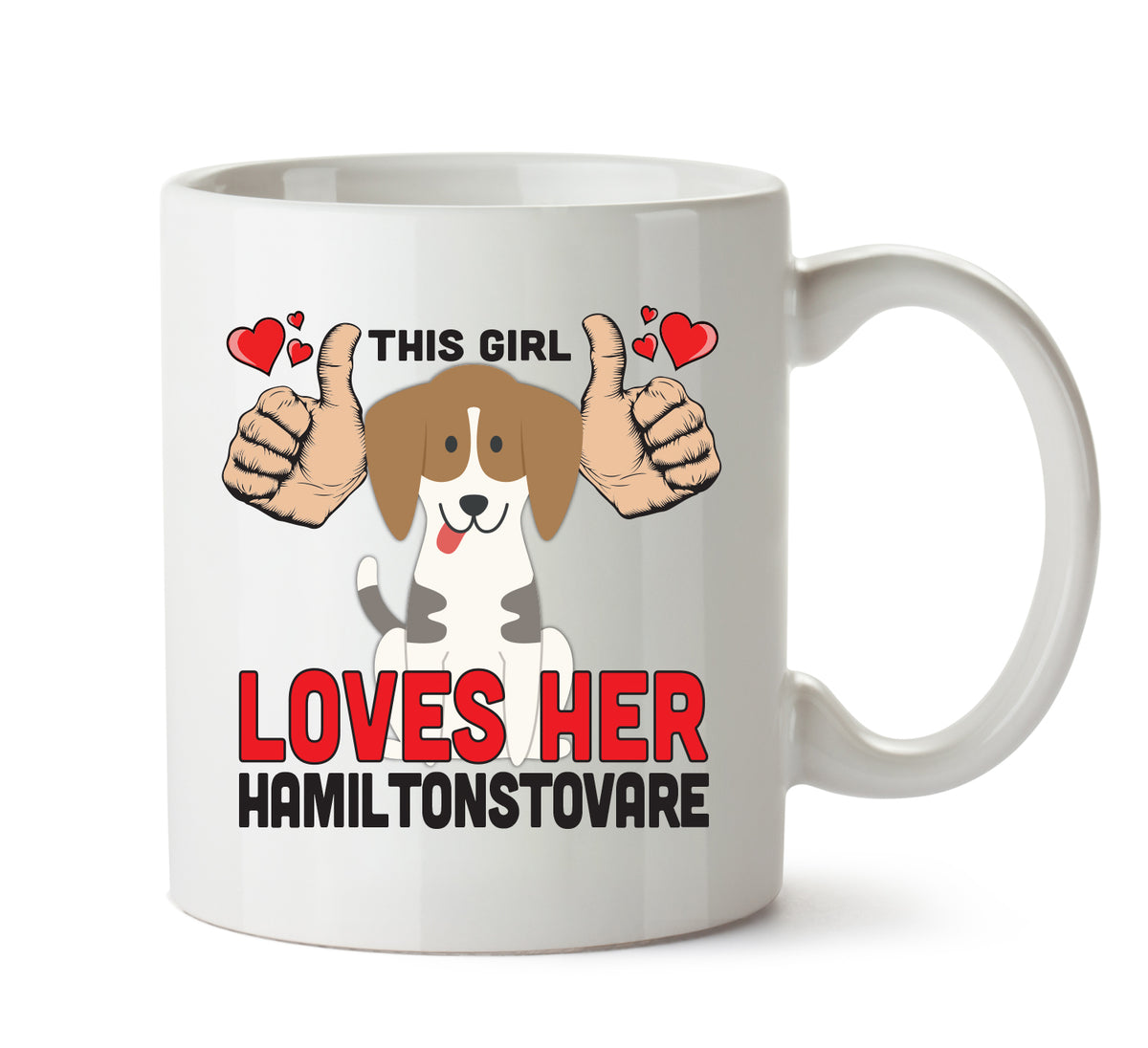 This girl loves her Hamiltonstovare Mug - Dog Lover Mug