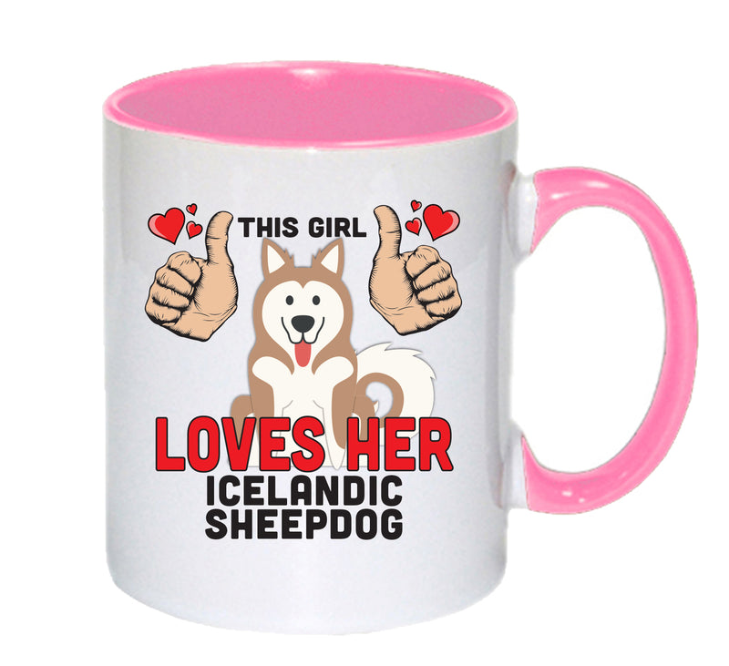 This girl loves her Icelandic Sheepdog Mug - Dog Lover Mug