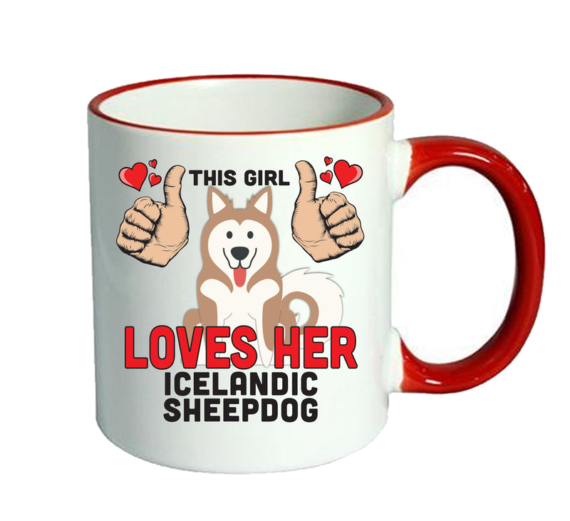 This girl loves her Icelandic Sheepdog Mug - Dog Lover Mug