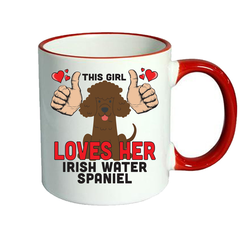 This girl loves her Irish water Spaniel Mug - Dog Lover Mug