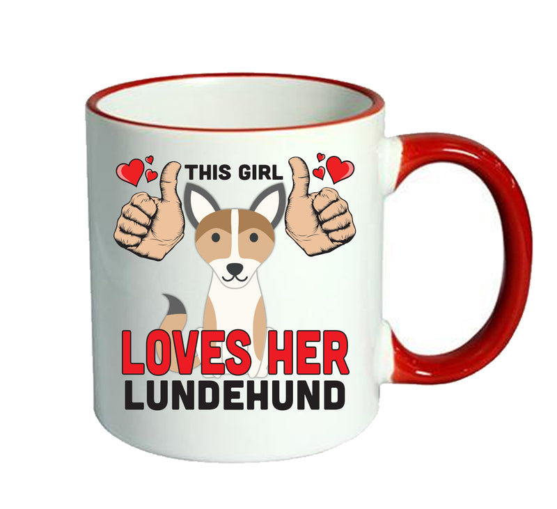 This girl loves her Lundehund Mug - Dog Lover Mug