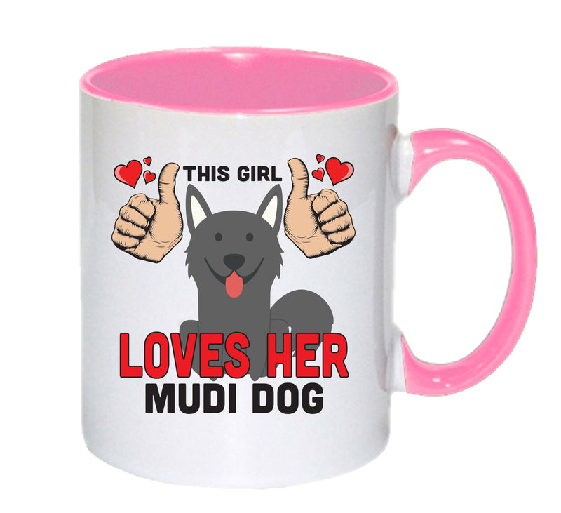This girl loves her Mudi Dog Mug - Dog Lover Mug