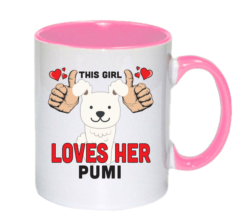 This girl loves her Pumi Mug - Dog Lover Mug