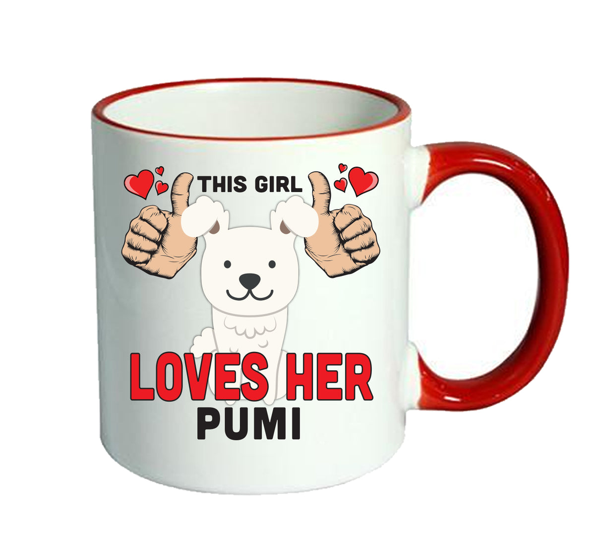 This girl loves her Pumi Mug - Dog Lover Mug