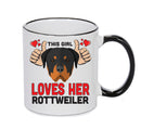 This girl loves her Rottweiler Mug - Dog Lover Mug