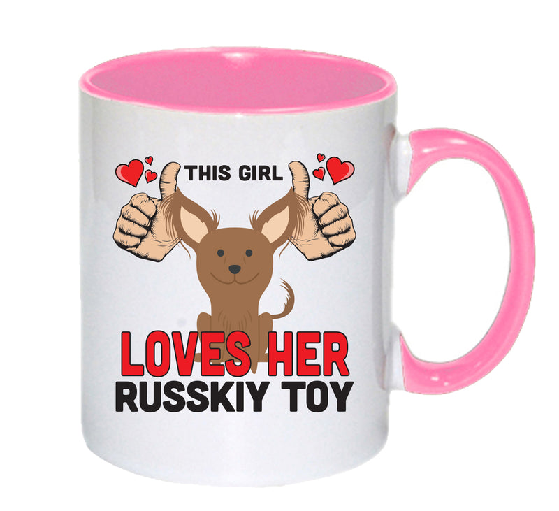 This girl loves her Russkiy Toy Mug - Dog Lover Mug