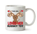 This girl loves her Russkiy Toy - Mug - Dog Lover Mug