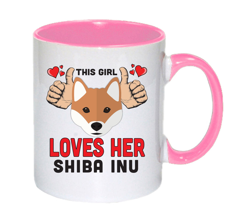 This girl loves her Shiba Inu Mug - Dog Lover Mug