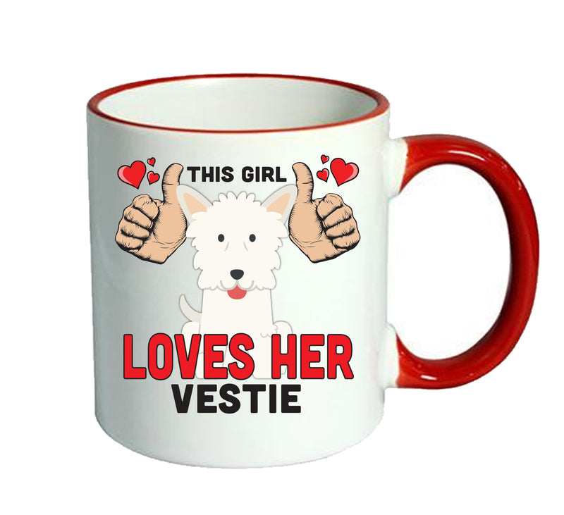 This girl loves her Vestie Mug - Dog Lover Mug