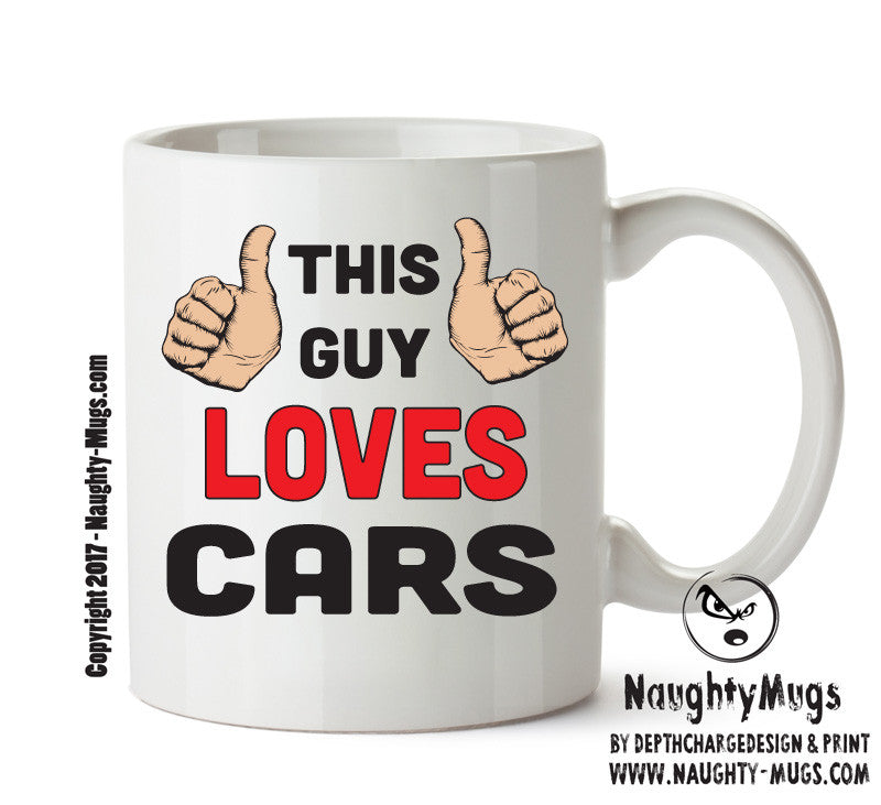 This Guy Loves Cars Personalised ADULT OFFICE MUG