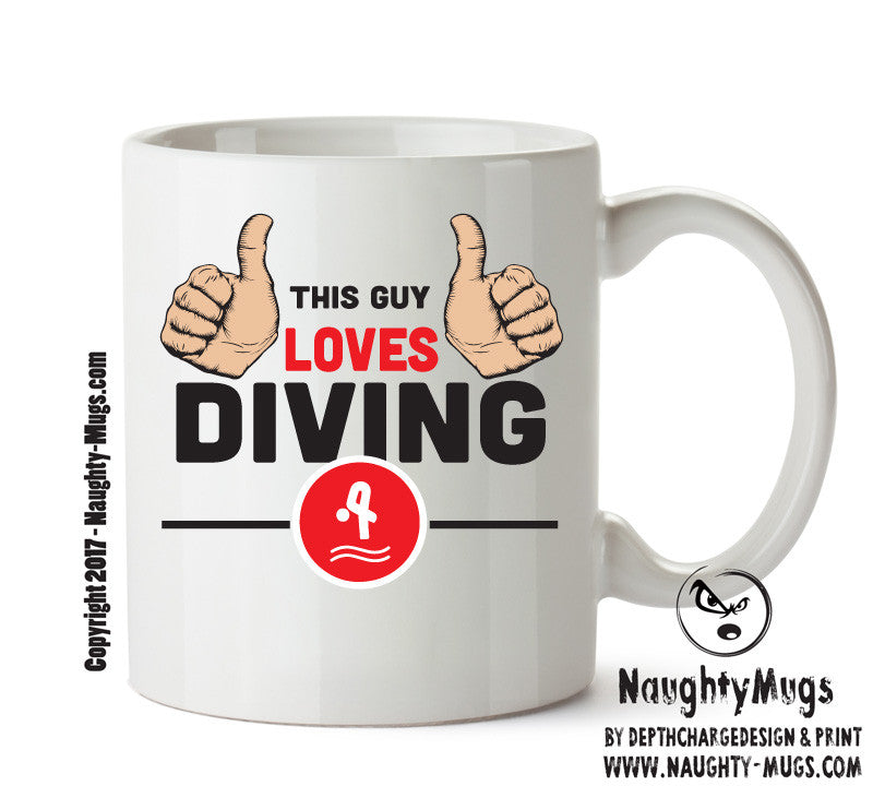 This Guy Loves Diving Personalised ADULT OFFICE MUG