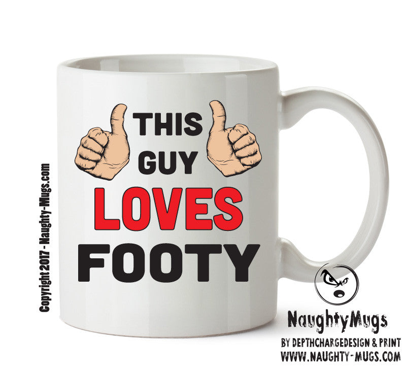 This Guy Loves Footy Personalised ADULT OFFICE MUG