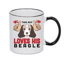This guy loves his Beagle Mug - Dog Lover Mug