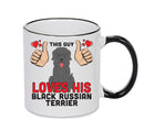 This guy loves his Black Russian Terrier Mug - Dog Lover Mug