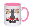 This guy loves his Black Russian Terrier Mug - Dog Lover Mug