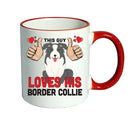 This guy loves his Border Collie Mug - Dog Lover Mug