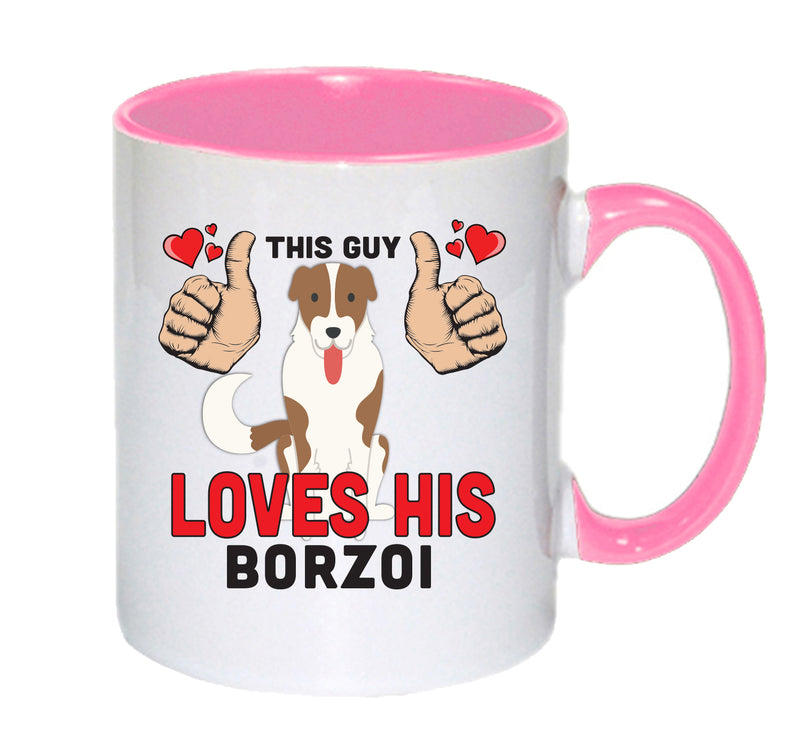 This guy loves his Borzoi Mug - Dog Lover Mug