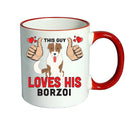 This guy loves his Borzoi Mug - Dog Lover Mug