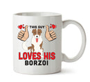 This guy loves his Borzoi Mug - Dog Lover Mug