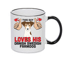 This guy loves his Danish Swedish Famdog Mug - Dog Lover Mug