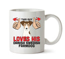 This guy loves his Danish Swedish Famdog Mug - Dog Lover Mug