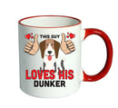 This guy loves his Dunker Mug - Dog Lover Mug