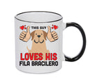 This guy loves his Fila Bracilero Mug - Dog Lover Mug