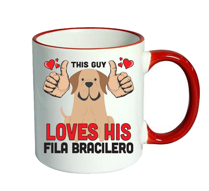 This guy loves his Fila Bracilero Mug - Dog Lover Mug
