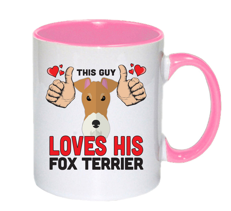 This guy loves his Fox Terrier Mug - Dog Lover Mug