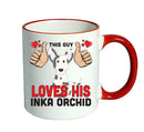 This guy loves his Inka Orchid Mug - Dog Lover Mug