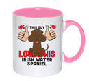 This guy loves his Irish water Spaniel Mug - Dog Lover Mug